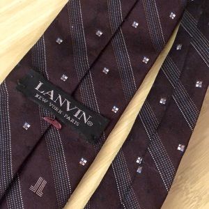 Lanvin narrow silk tie NY Paris vintage
